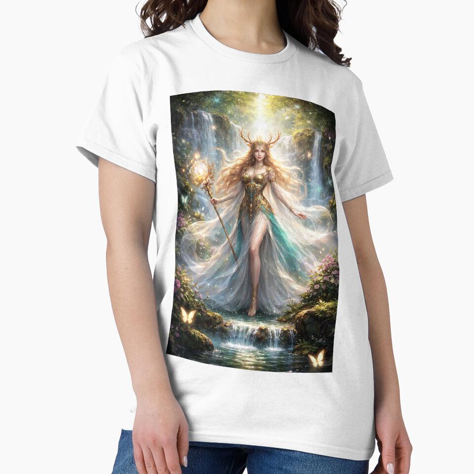 Forest Goddess of Light – Magical Fantasy Nature Artwork by DrizzyV