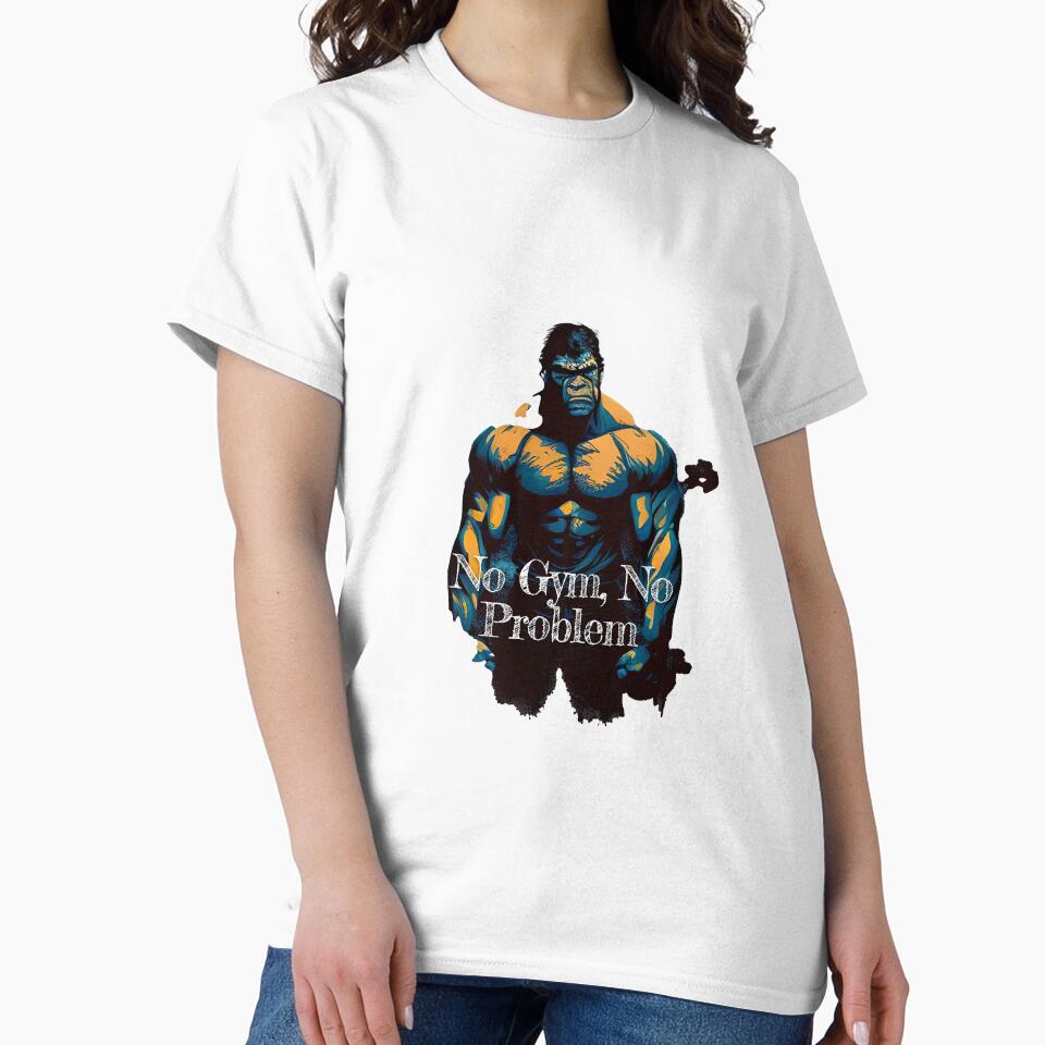 No Gym, No Problem_Bodybuilding Fitness Gym Workout Exercise Merch Print Desgin by tengamerx