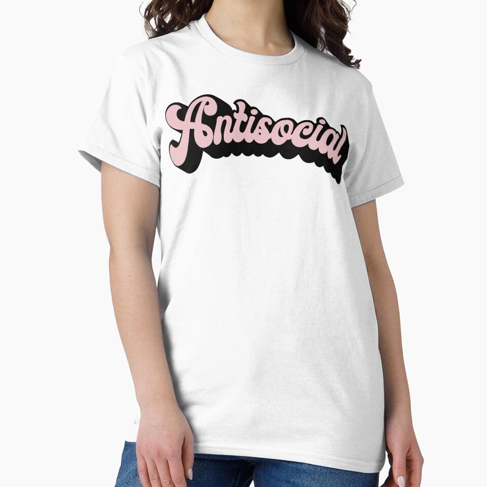Antisocial arched pink groovy lettering design by julexy