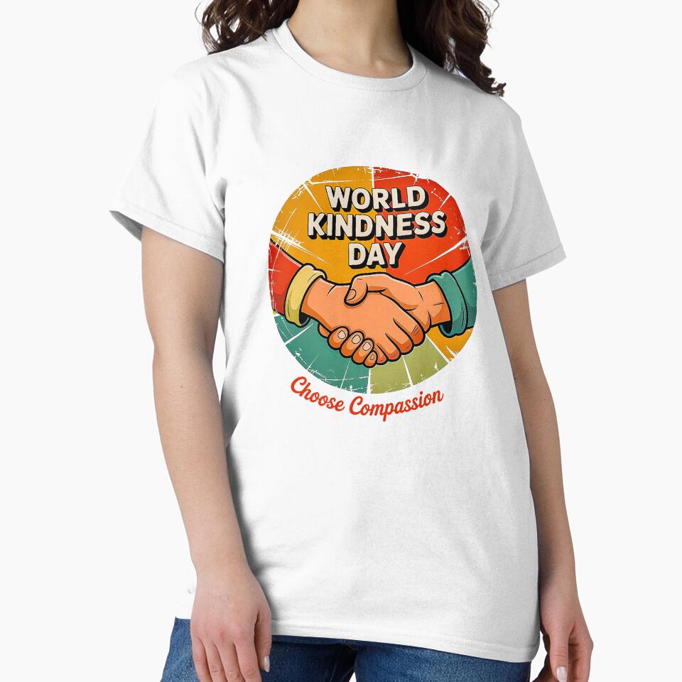 World Kindness Day Retro Handshake Choose Compassion by Amanda's Factory