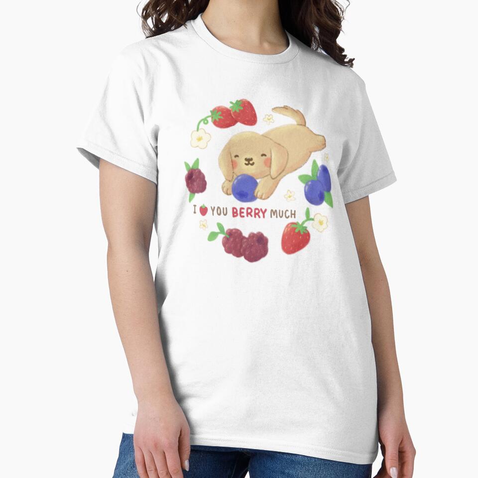 I Love You Berry Much: Cute Dog with Berries by Kyut-Yum