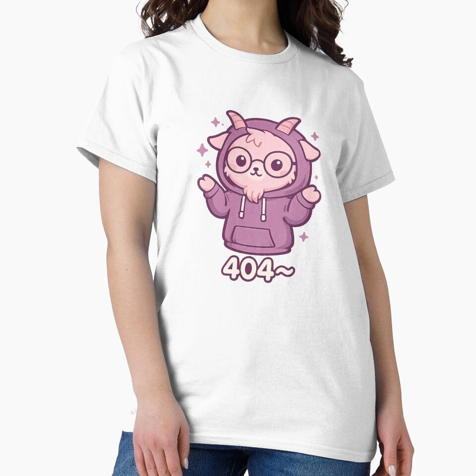 404 Error Not Found Cute Goat by Decaf404