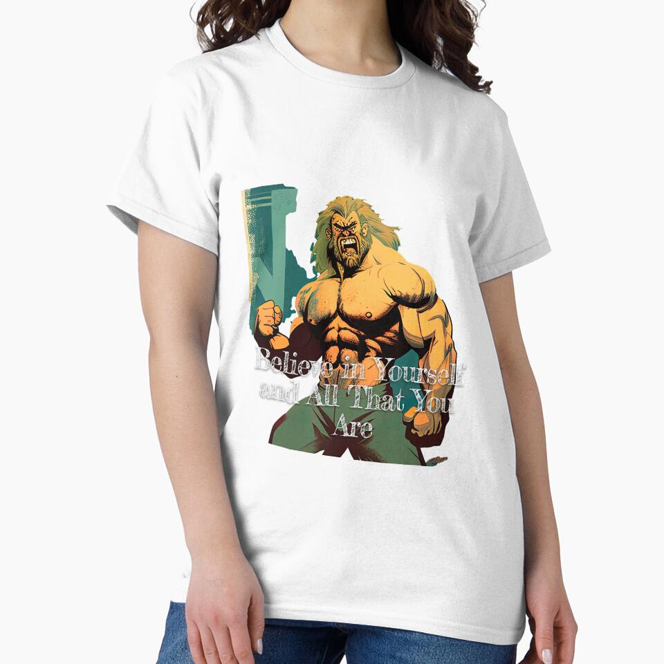 Believe in Yourself and All That You AreDesignBodybuilding Fitness Gym Workout Exercise Merch Print Design by tengamerx