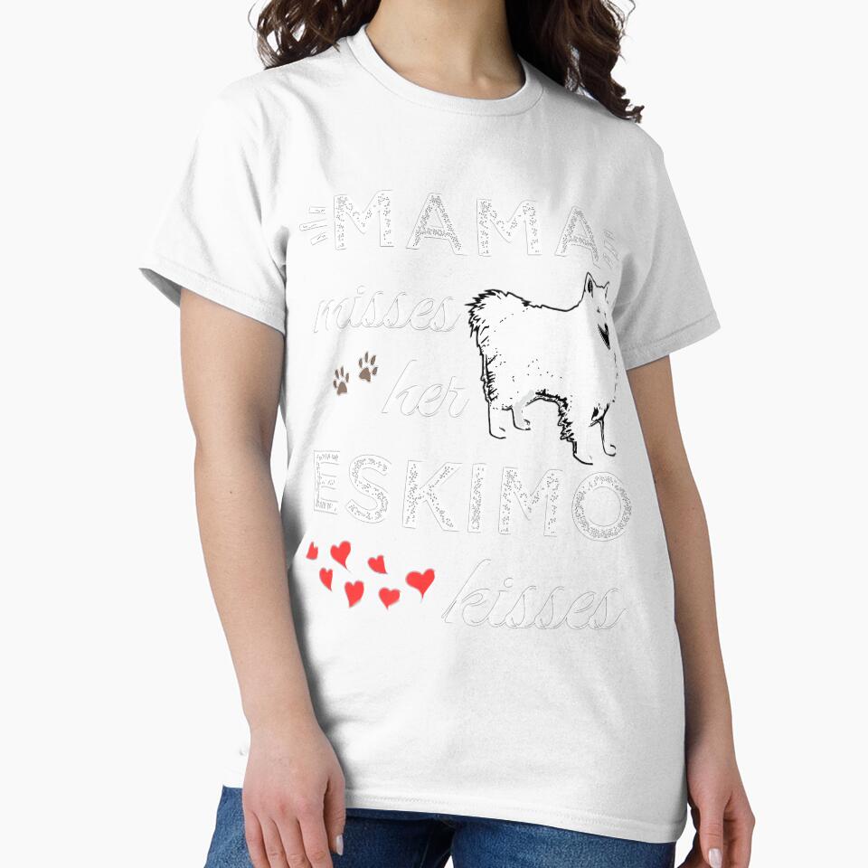 American Eskimo Dog Eskie Vintage Retro Cute Funny Dog Mom Tee Gift Love by BargerStore