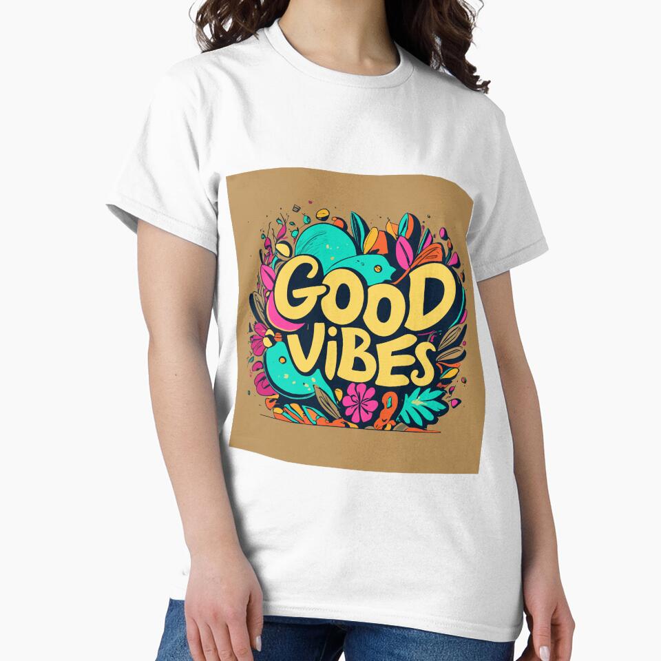 Positive Vibes Typography: Wear Good Vibes Only by TrendyArtInk