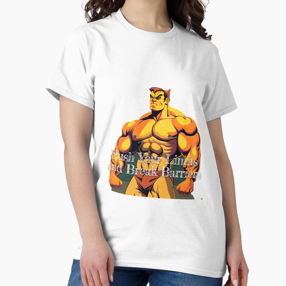 Push Your Limits and Break BarriersDesignBodybuilding Fitness Gym Workout Exercise Merch Print Design by tengamerx