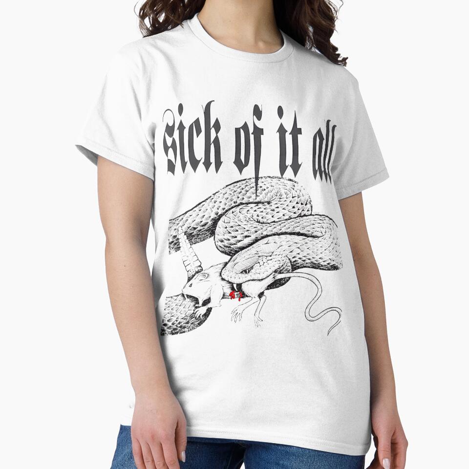 Sick of It All Gothic Typography | PERFECT GIFT FOR YOU AND FRIENDS by TiyanaLapanne