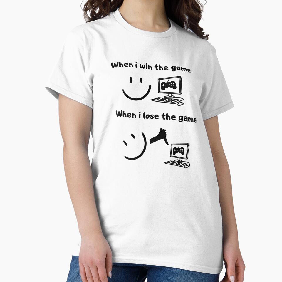 When I win the game VS when I lose the game – Dark humor – Black text by Nemesiscrowd
