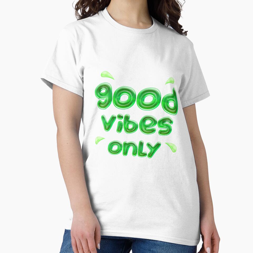 Good Vibes Only ( green ) Positive and Motivational Quote by RomeoSketches