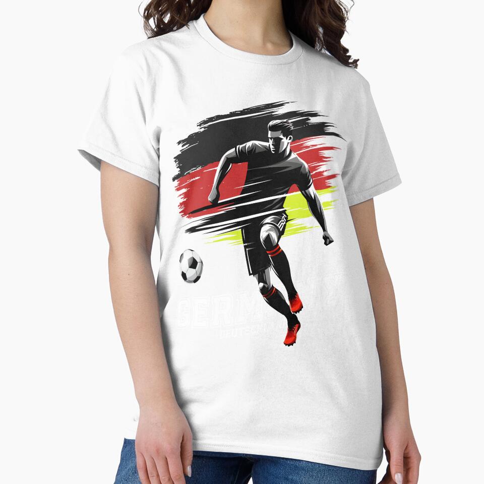 Football German Flag Flag Germany Player Silhouette by Infinitee8hirts