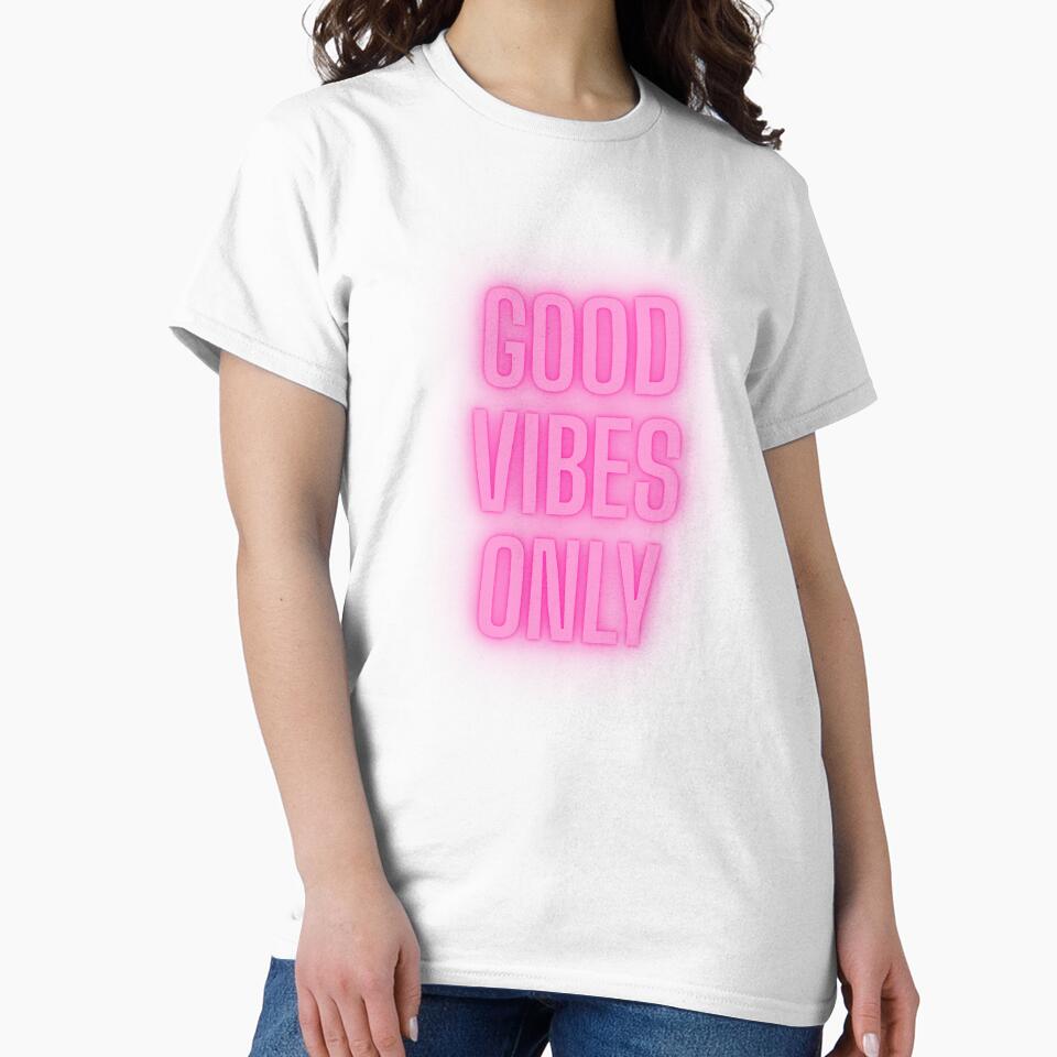 Good Vibes Only – Minimalist Positive Quote by Pixel--Threads