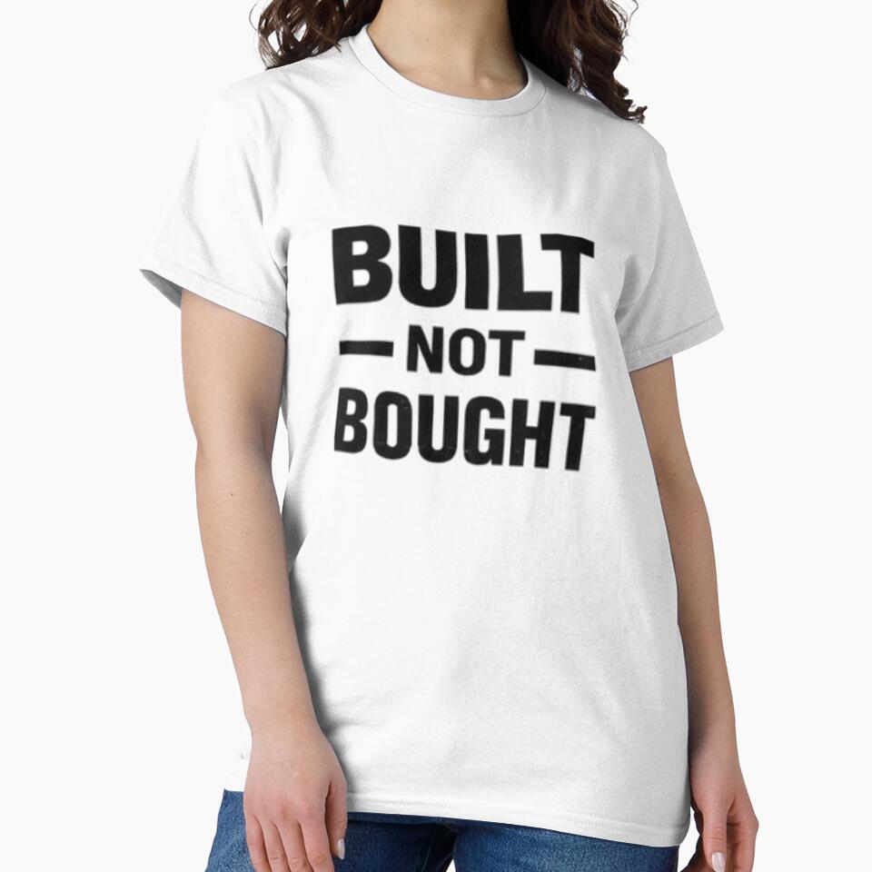 Built Not Bought Gym Motivation Quote by MoodThread