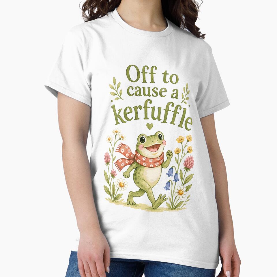 Off To Cause A Kerfuffle Cute Frog Cottagecore by JackCurtis1991