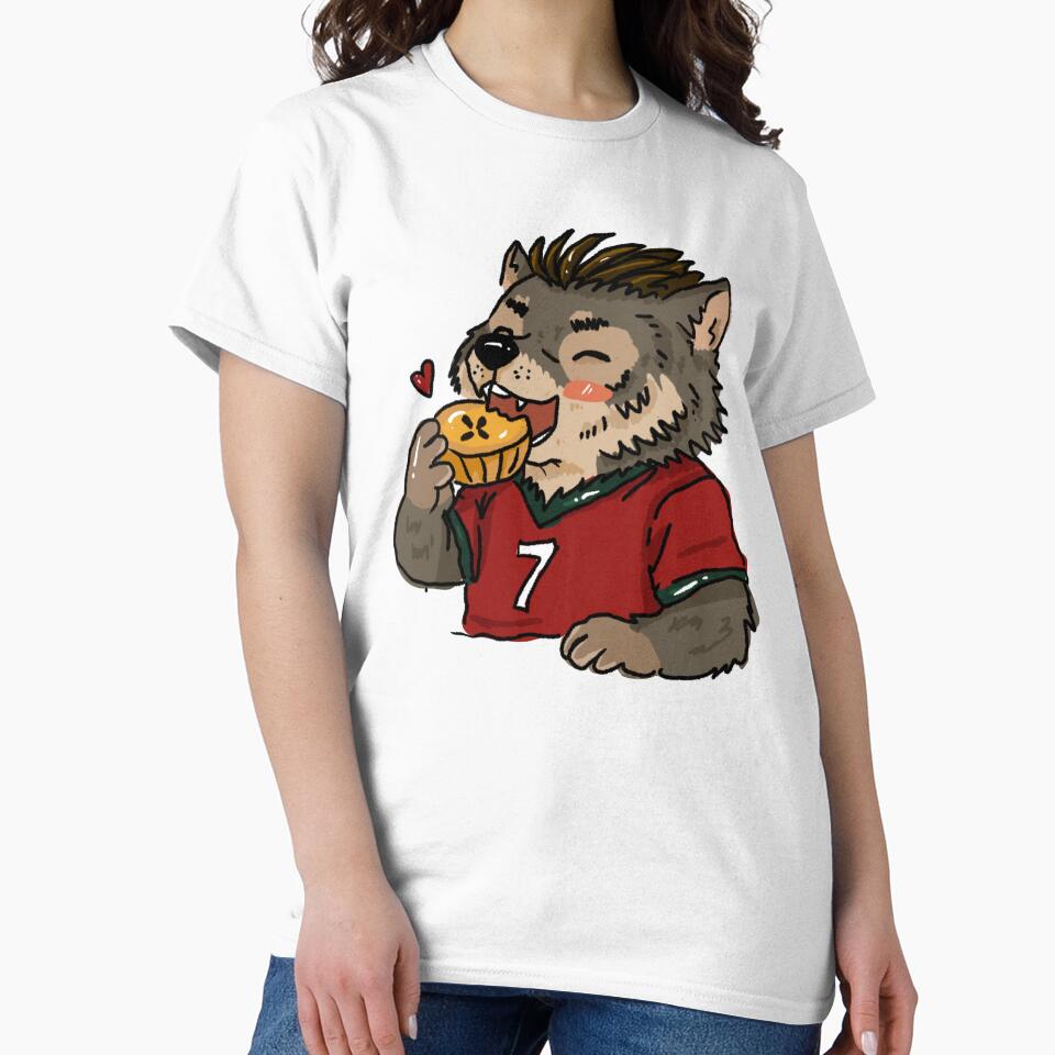 Cute Portugal Wolf Eating Pastel de Nata | Football Animal Sticker by chupichapa