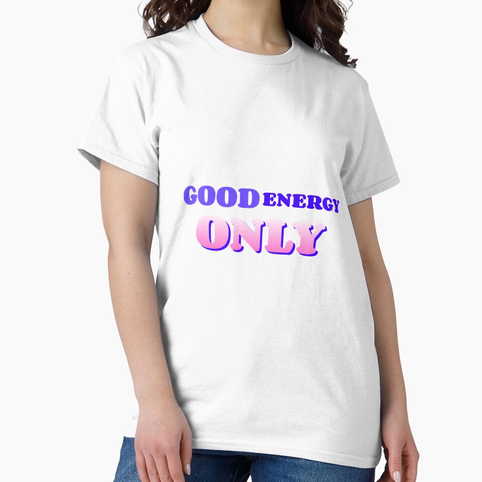 Good Energy Only Typography Design | Positive Vibes Motivational Quote by GlimmerAura