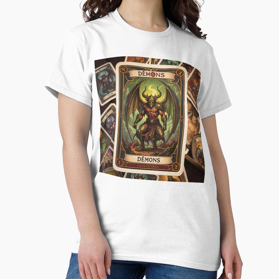 Fantasy Demon Card – Dark Tarot Style Demon Illustration by FrenchRomani