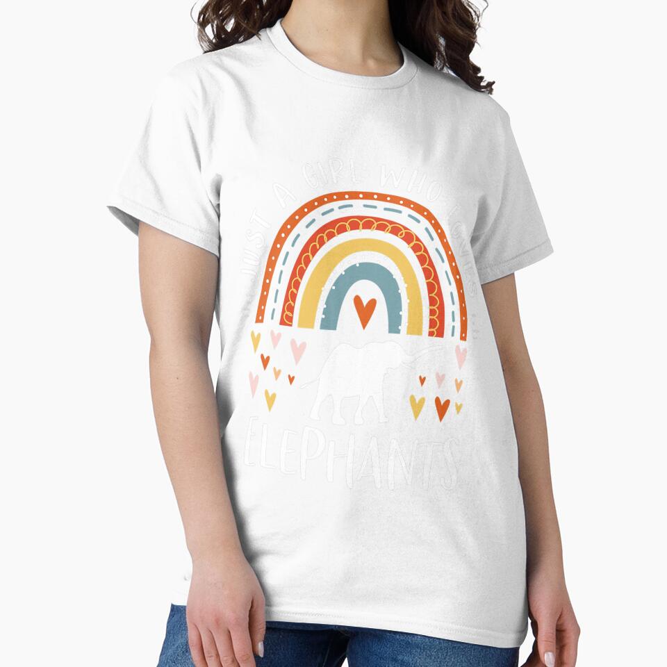 Just A Girl Who Loves Elephants Rainbow Gifts Elephant Lover by sorebull-fighte