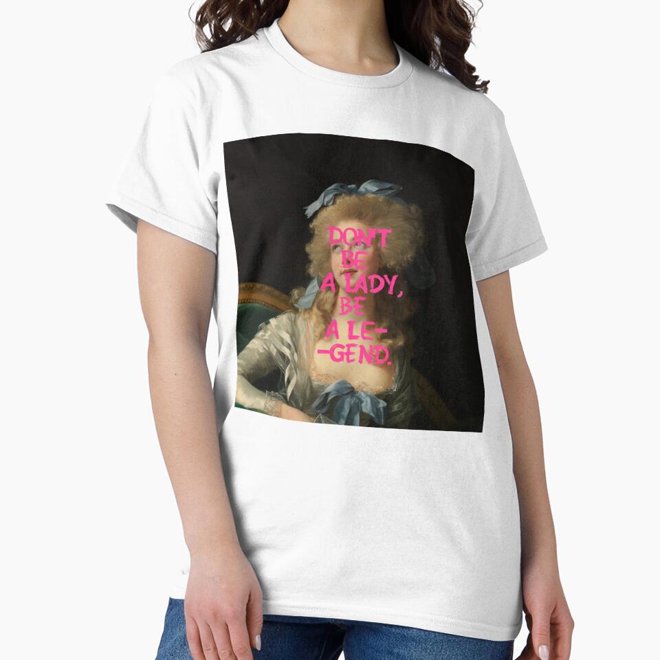 Baroque Rococo Portrait Typography Dont Be A Lady Be A Legend Woman by UtArt