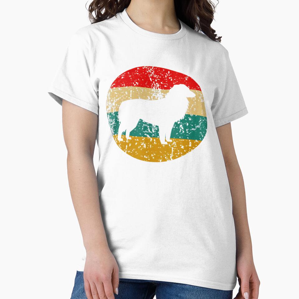 Australian Shepherd - Vintage Retro Aussie Dog Tee Gift Love by BargerStore