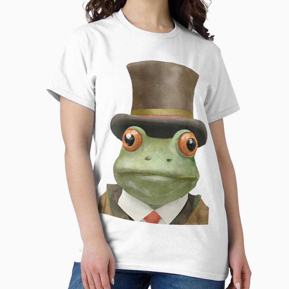 Watercolor funny frog, cottage core,weird vintage frog, vintage classic frog, cute frog by Artsareus