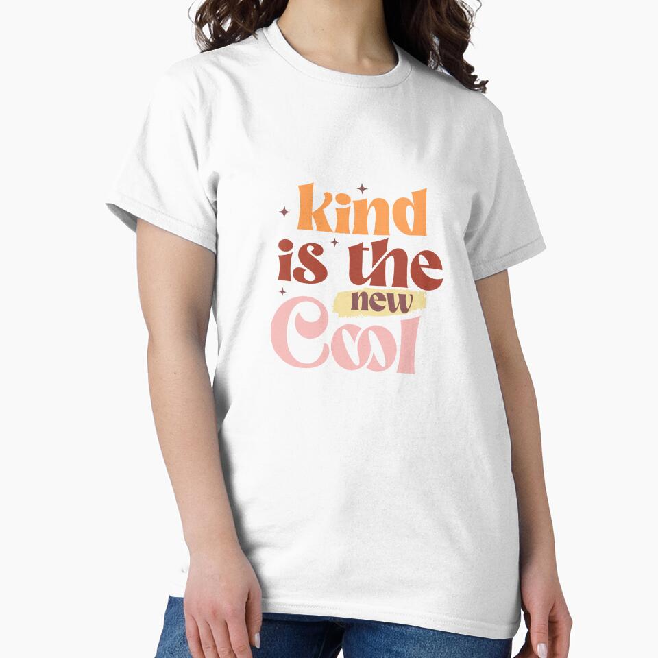 Kind Is The New Cool Positive Message Typography Art by Art-shia