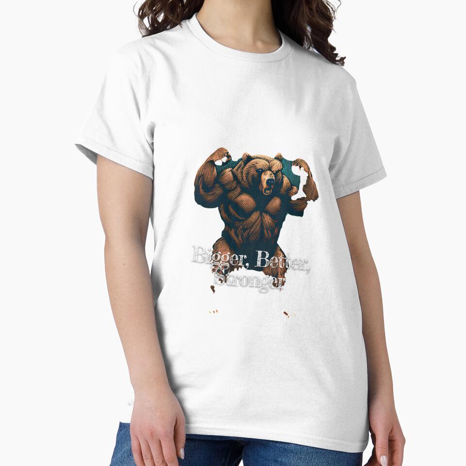 Bigger, Better, StrongerDesignBodybuilding Fitness Gym Workout Exercise Merch Print Design by tengamerx