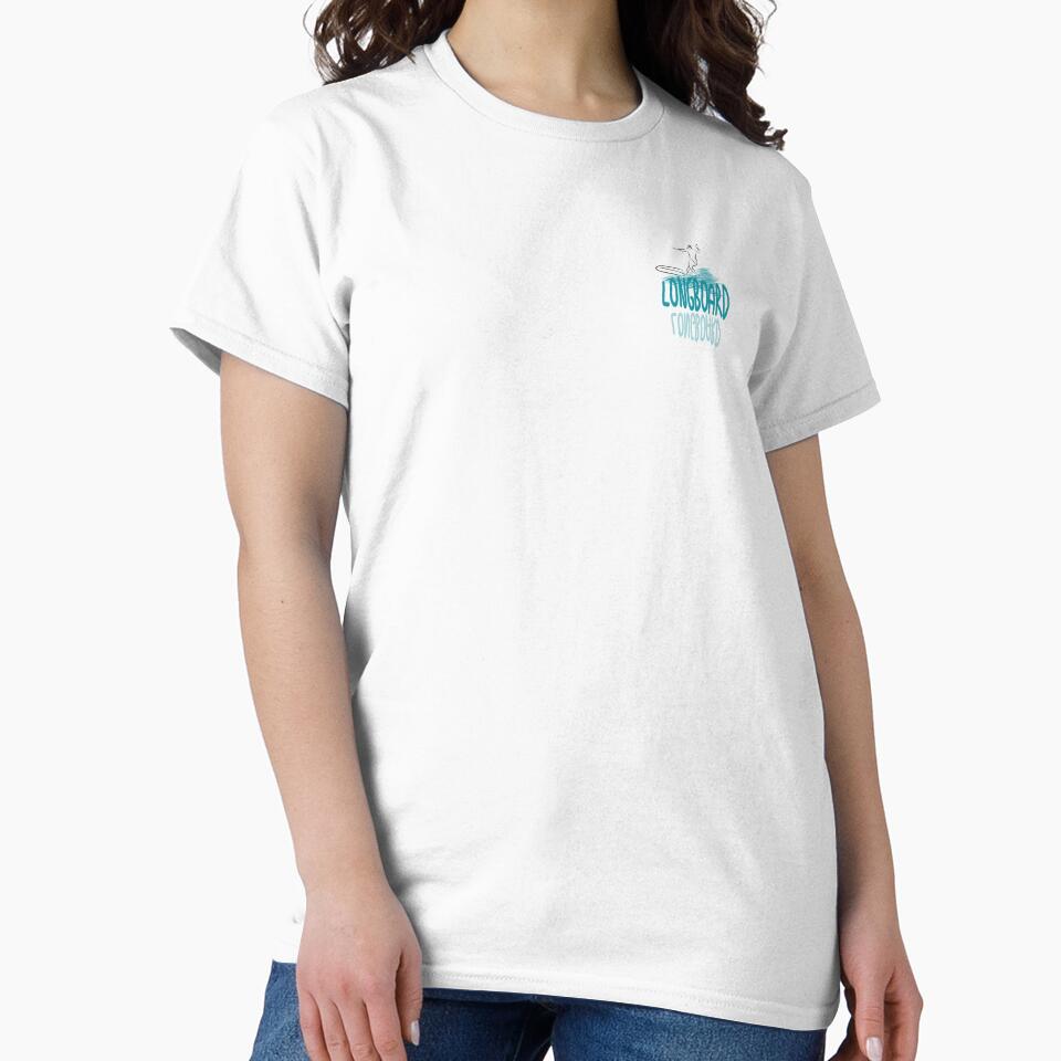 Longboard tipography surfing woman retro by Tropical Blood