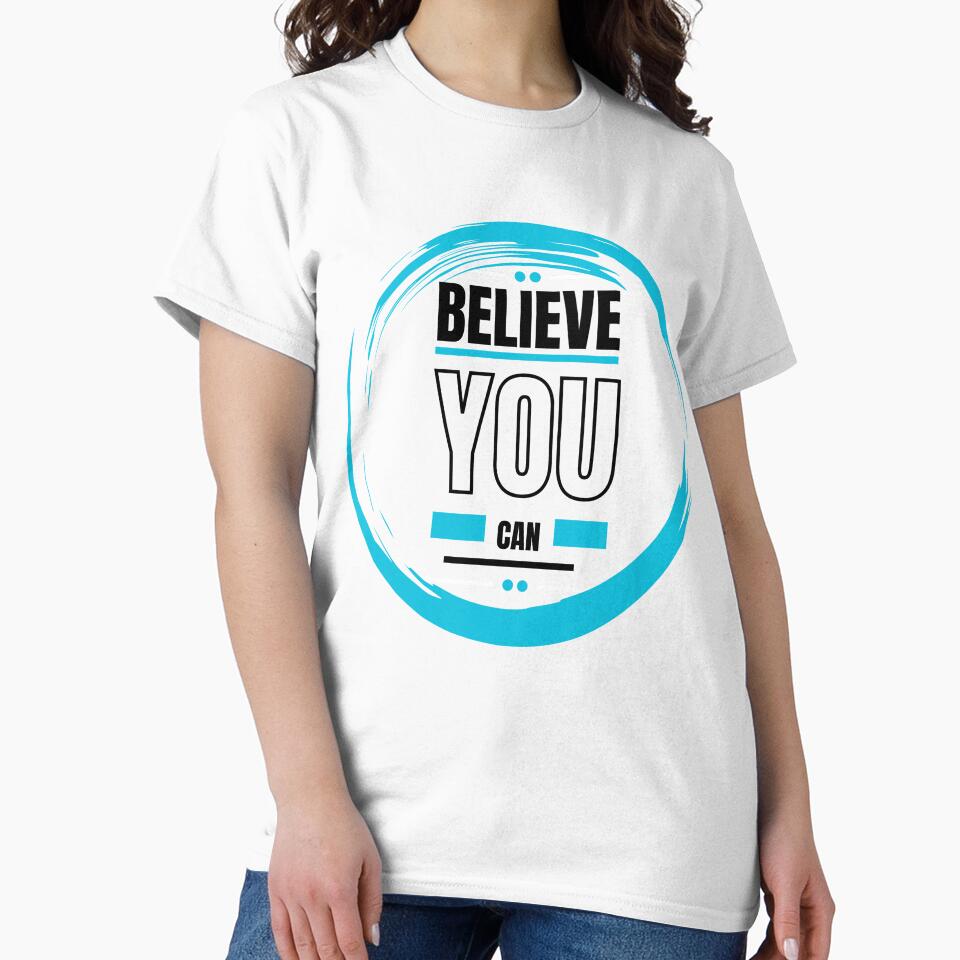 Believe You Can Motivational Quote Circle by Kirtikdesigns