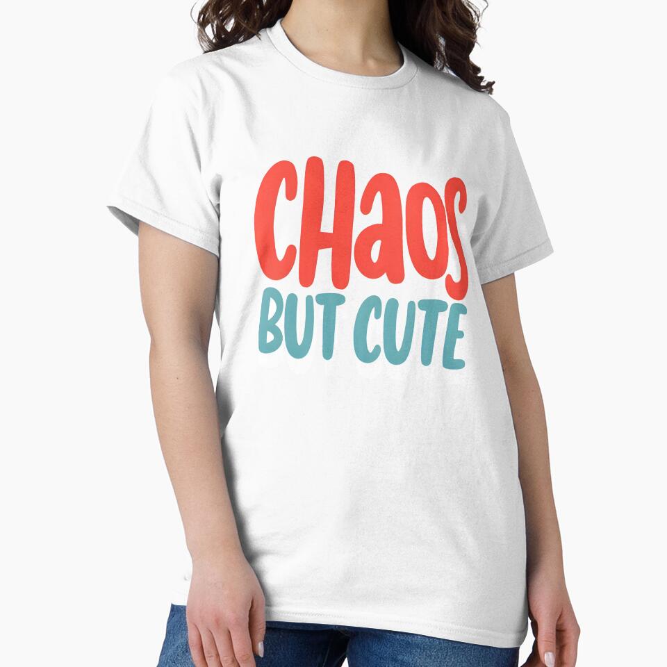 Chaos But Cute Funny Quote Hand Lettering by asliberry