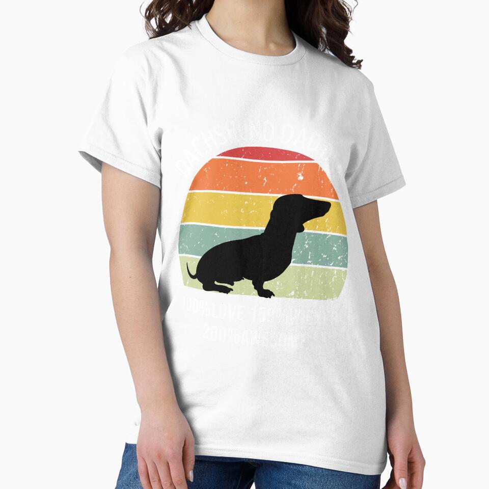 Funny Dachshund Dad DNA design - white text by 29Bumblebee