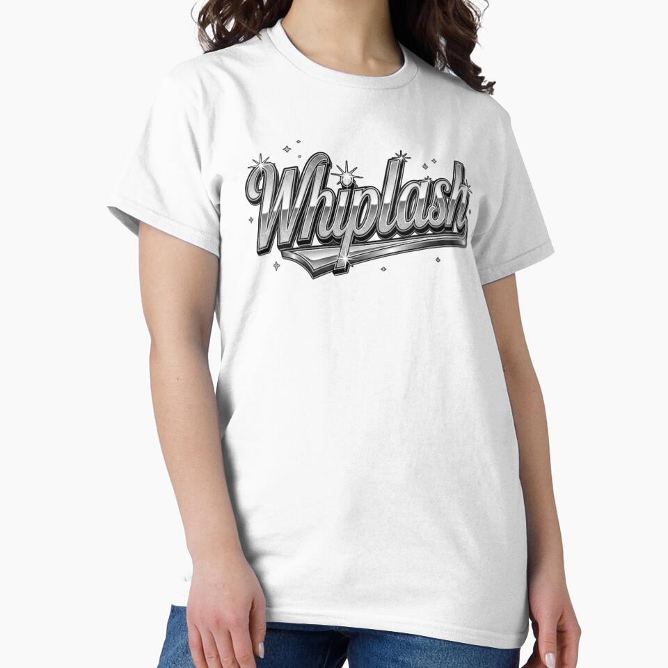 Whiplash Chrome Varsity Typography | aespa Inspired Y2K Metallic Design by Meivelle