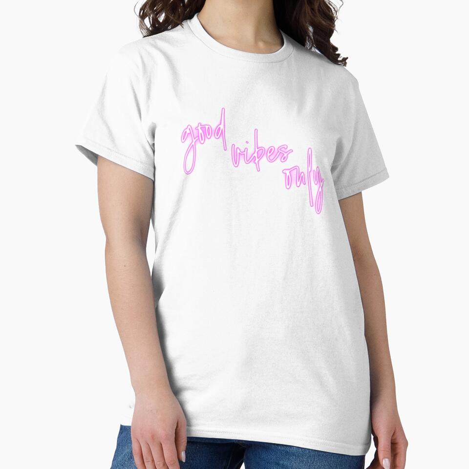 Good vibes only pink neon by Delphimages Art