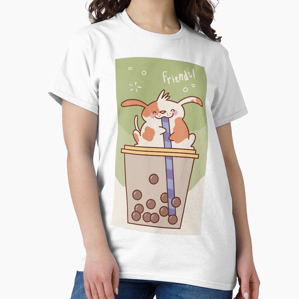 Kawaii rabbit and Bobba tea Phone cover and stickers by GulQari