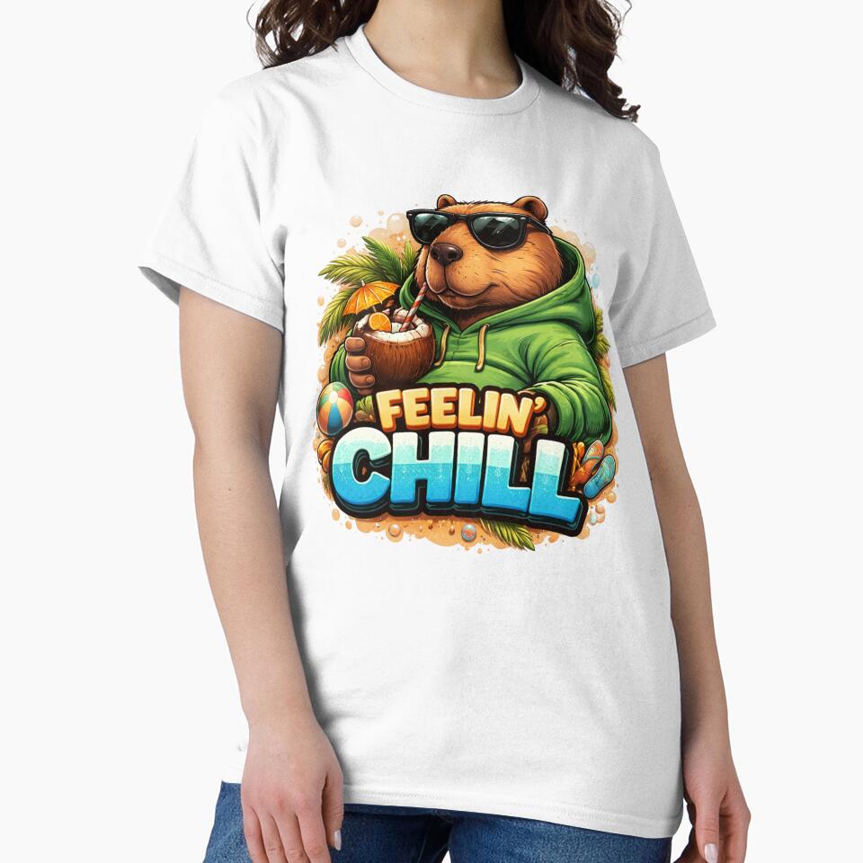 Feelin` Chill Capybara – Relaxed Summer Vibe Animal Design by ElsterCreative