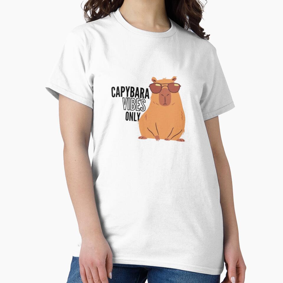 Capybara Vibes Only Sticker by nova-exe