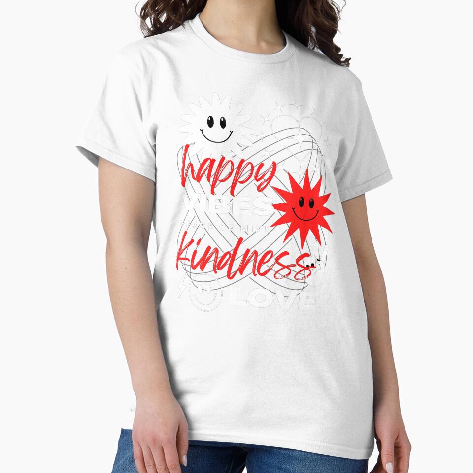 Happiness Kindness Love Good Vibes Peace of Mind by The Red Nox
