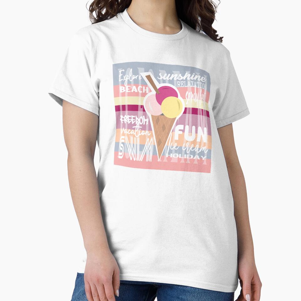 Ice cream holiday vacation summer fun - relax, explore, sunshine and sandy feet.  Caroline Laursen Original by Caroline Laursen