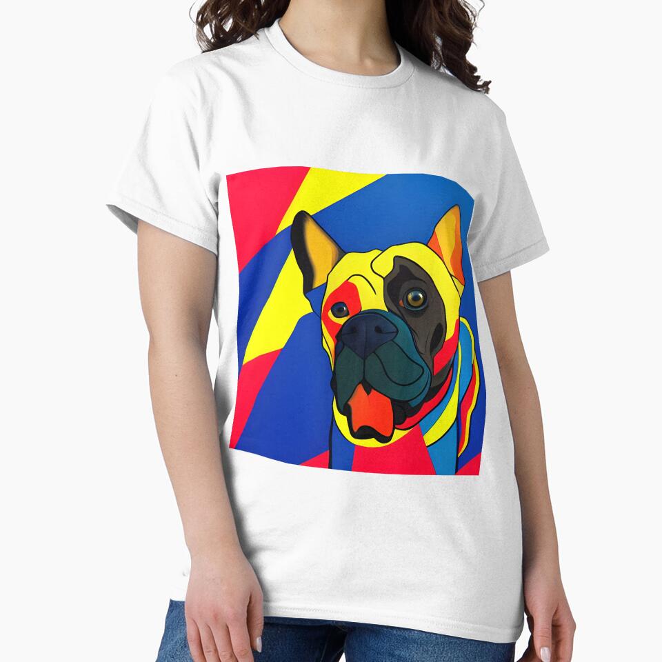 Retro Frenchie bulldog Art by Ariel Guevara