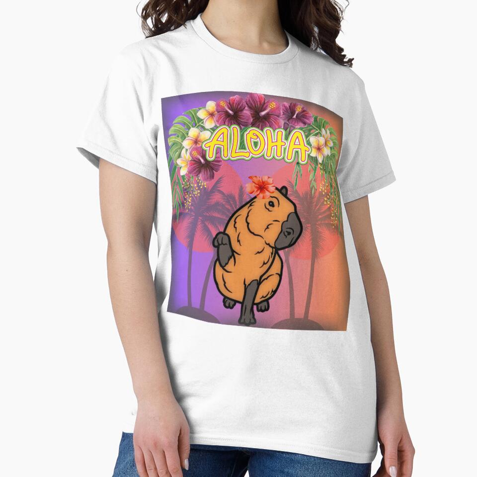 Aloha Capybara - Exotic Vibes and Floral Delights by NewtBoo
