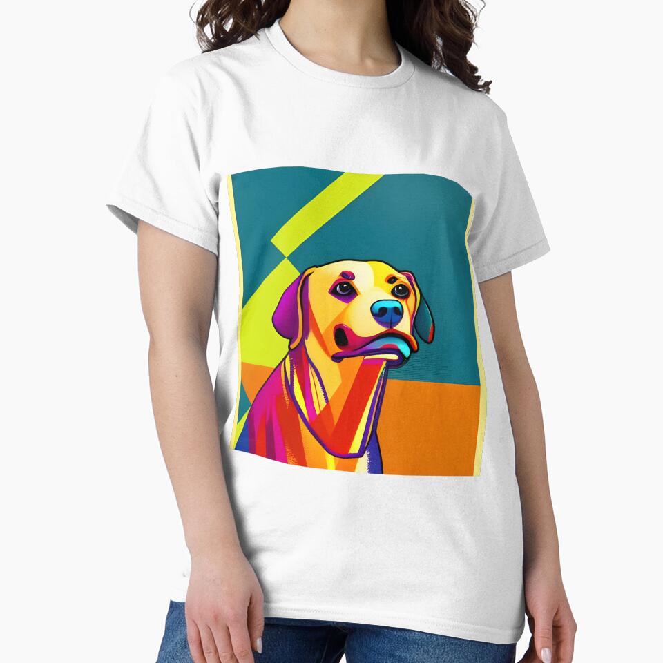 Retro dog Art by Ariel Guevara