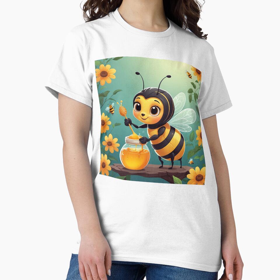 Cute Bee Making Honey by NacreArt