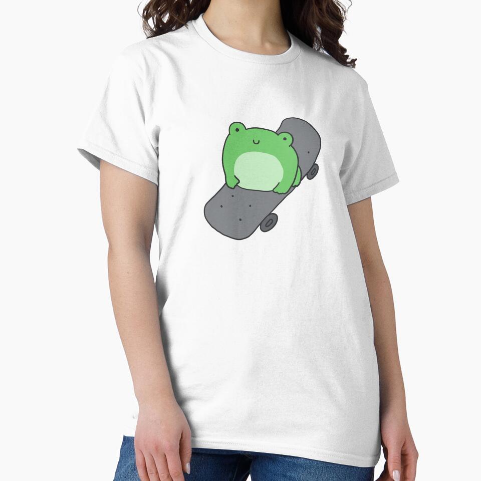 Cute Skateboarding Frog: Kawaii Aesthetic with Hipster Skater for Sport Fans by MinistryOfFrogs