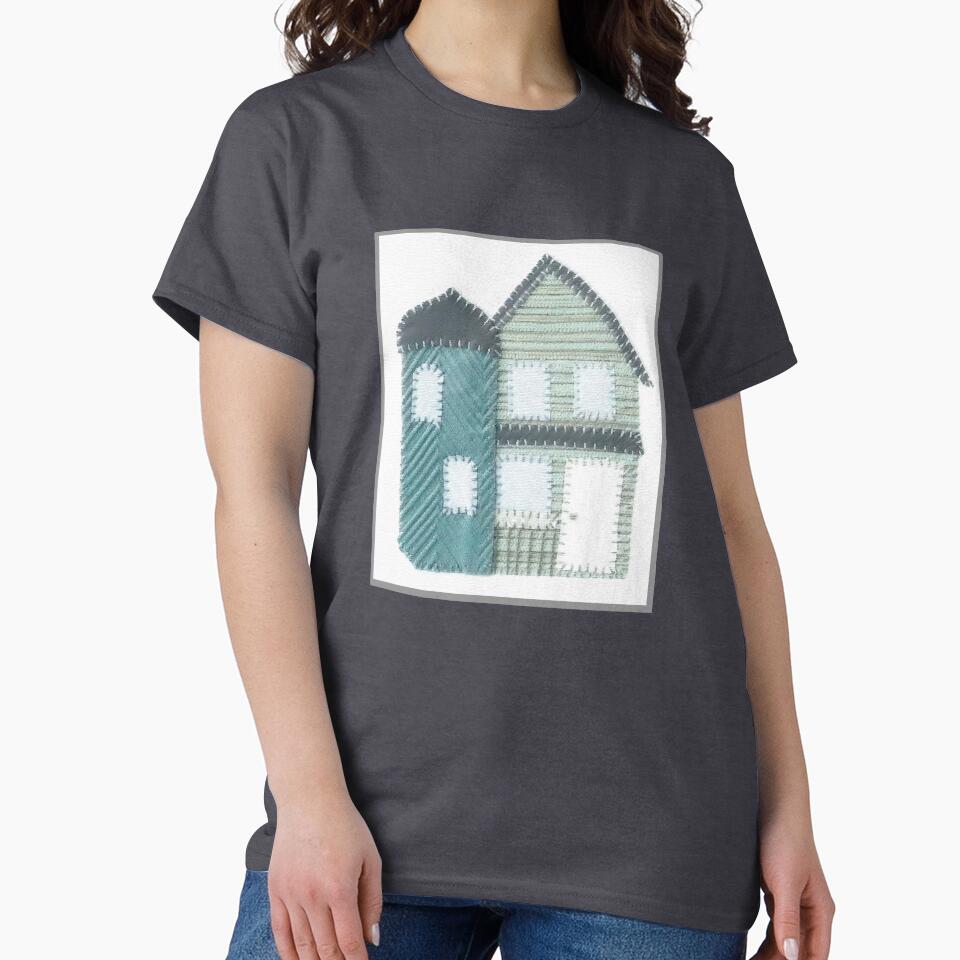 Green House Excerpt from 2 Houses #1- Digitally Altered by ErinBrieArt