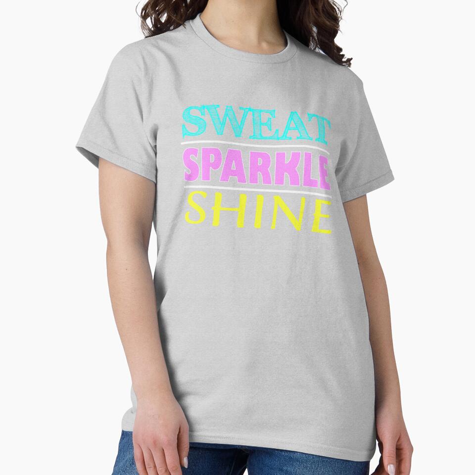 Sweat Sparkle Shine Fitness Workout Gym design by nikkidawn74