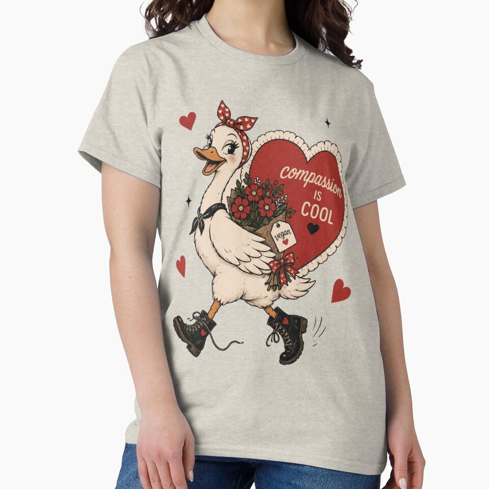 Compassion Is Cool Retro Vegan Duck by *~*MagicCorner*~*