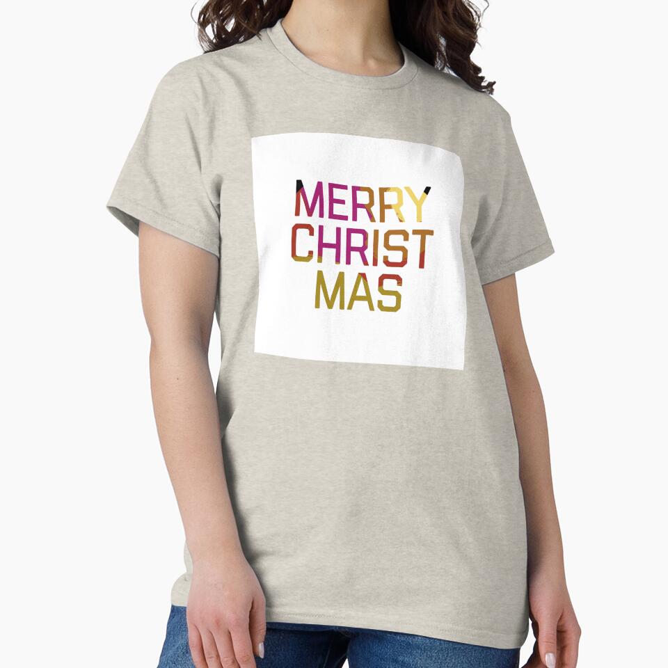 Merry Christmas Multicolored Text by 4thoughtDesigns