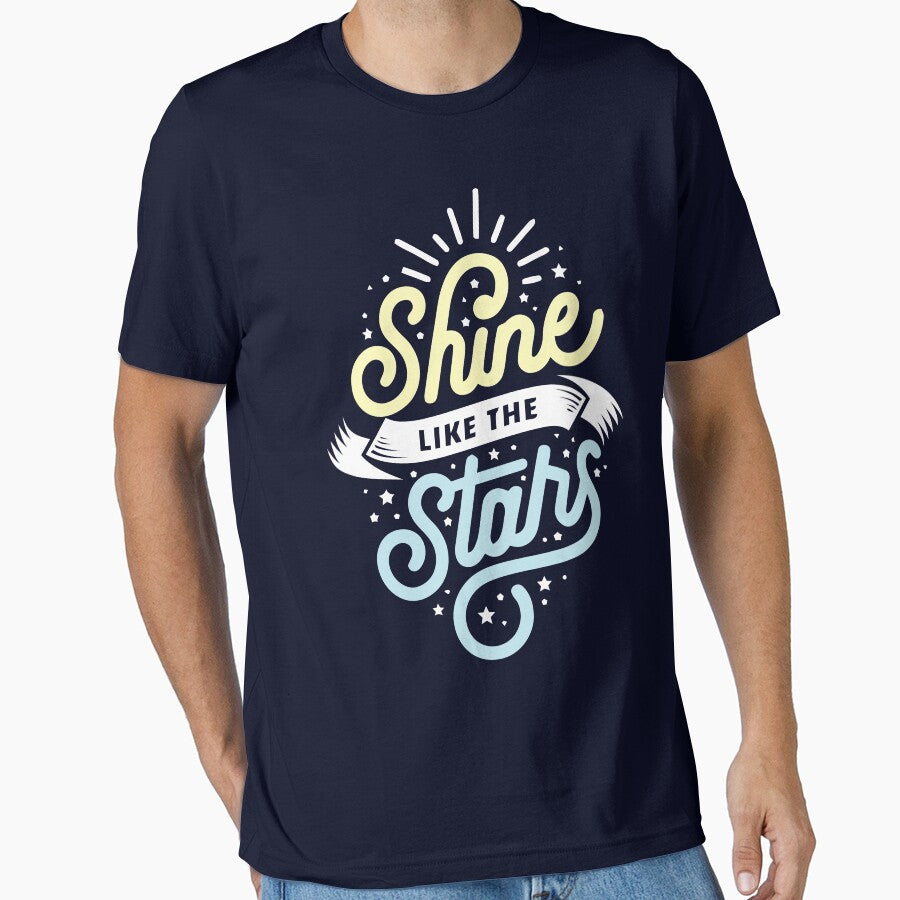 Shine Like The Stars Motivational Kindness Good Vibes Message Quote by designedbyjade