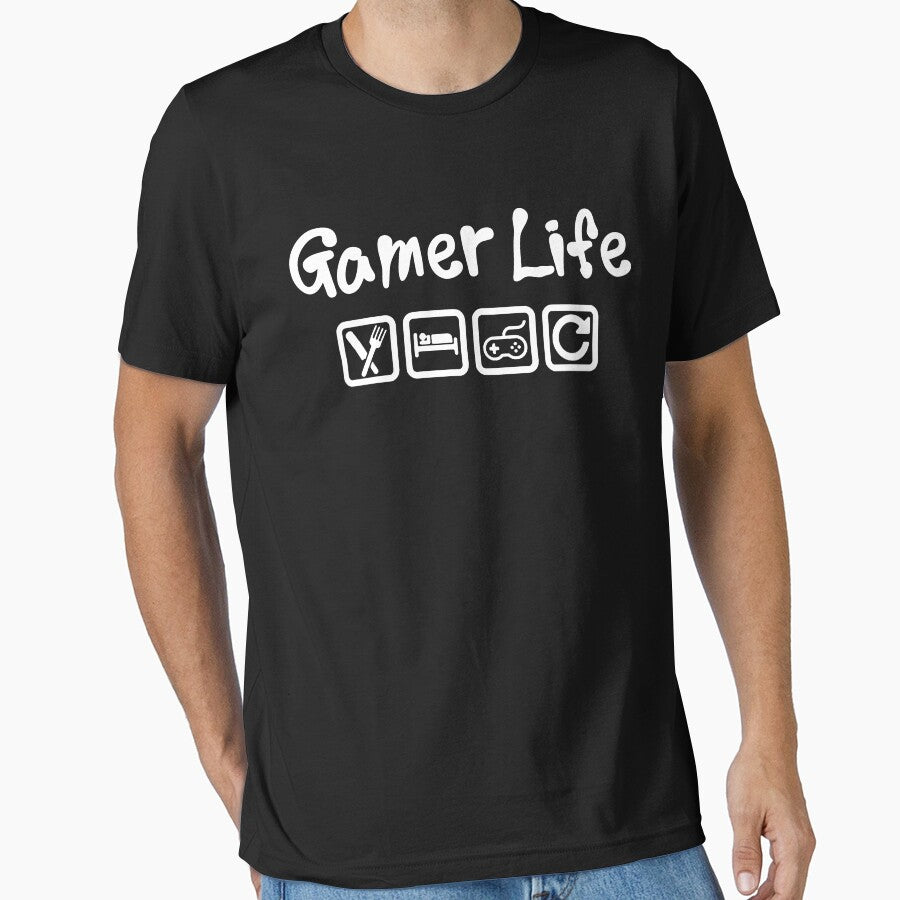 GAMER LIFE - EAT SLEEP GAME REPEAT by ShirtWreck