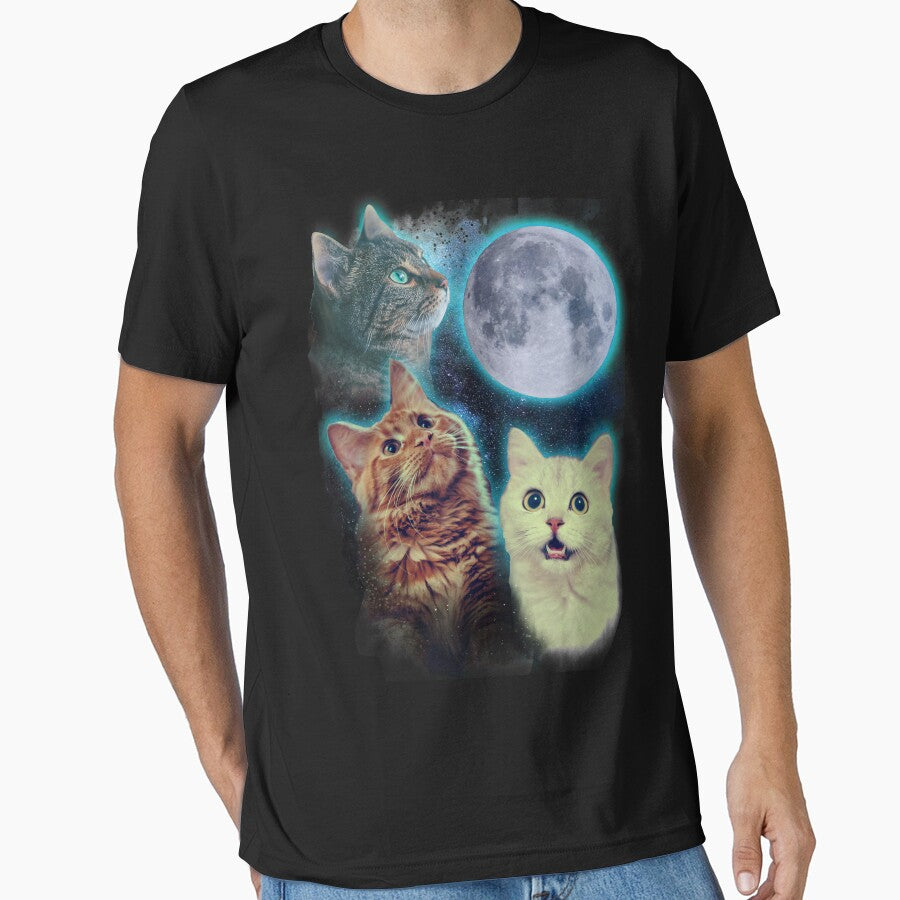 Three cats moon by Ursula Lopez Sorribes