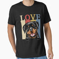 I Love My Rottweiler Vintage Retro Dog Mom Dad Pet Lover T-Shirt by shop   luisant